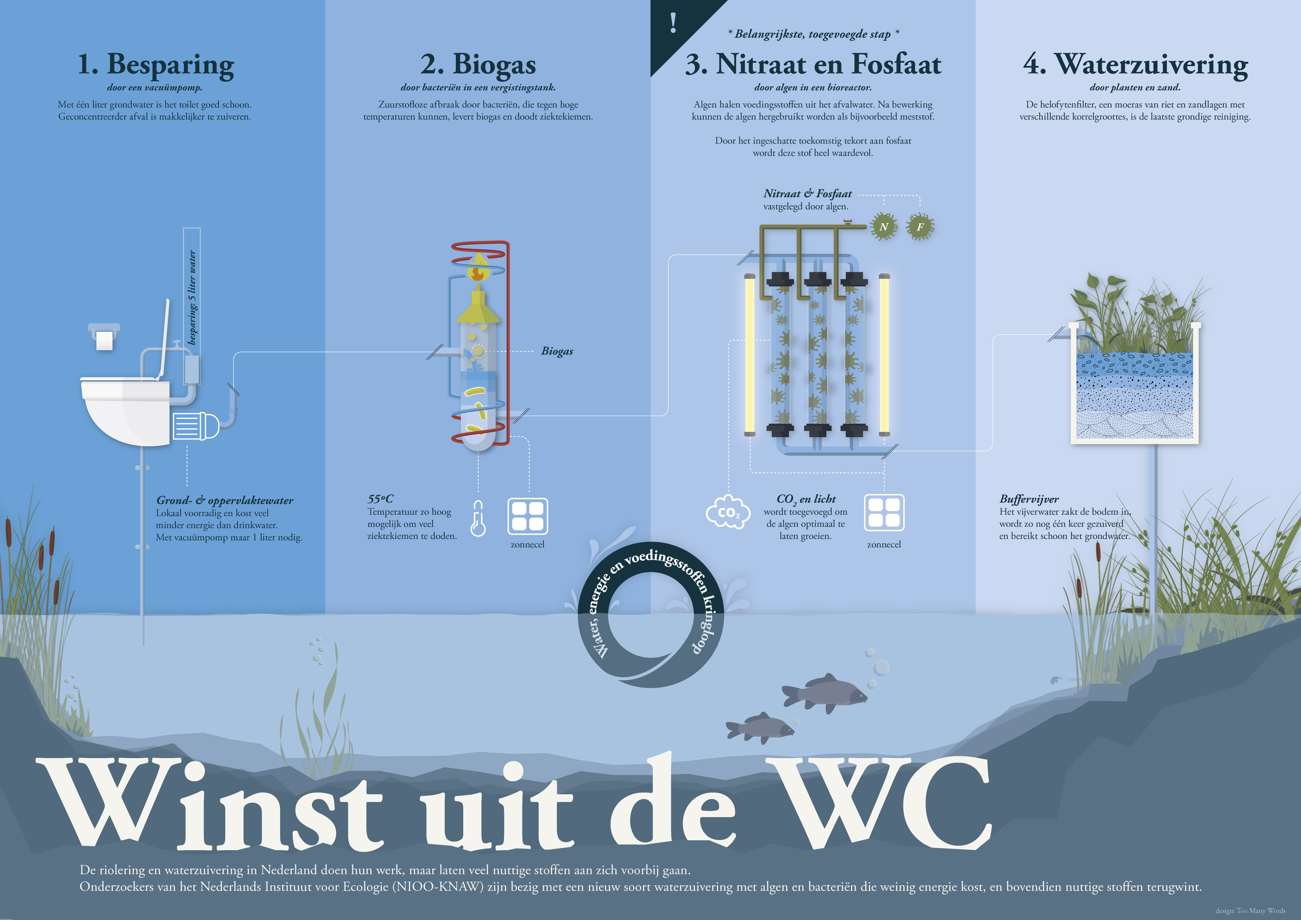 Winst uit de WC - infographic Too Many Words | Infographics & identiteit te Utrecht